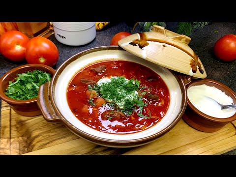🇺🇦 Borsch – Ukrainian Soul Food! Roasted Beet and Meat Soup