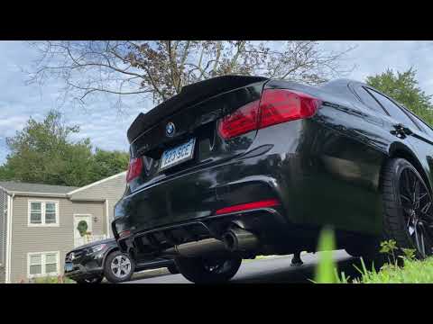 BMW F30 328i N20 Exhaust (335i Megan Racing Supremo Axle-back with Resonator Delete)