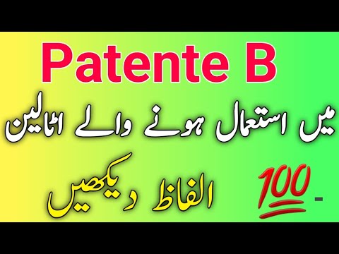 Italian Words Use in Patente B.|Italian Vocabulary|Speaking Practice  with Urdu Transaltion|