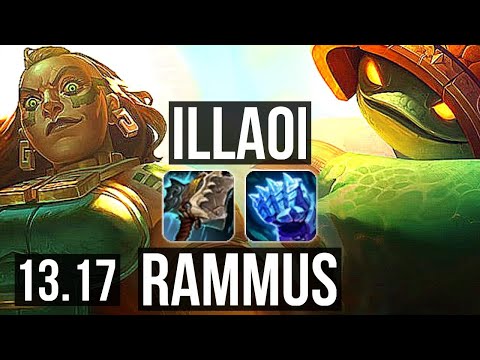 ILLAOI vs RAMMUS (MID) | 3.4M mastery, 1700+ games, 5/0/0 | KR Master | 13.17