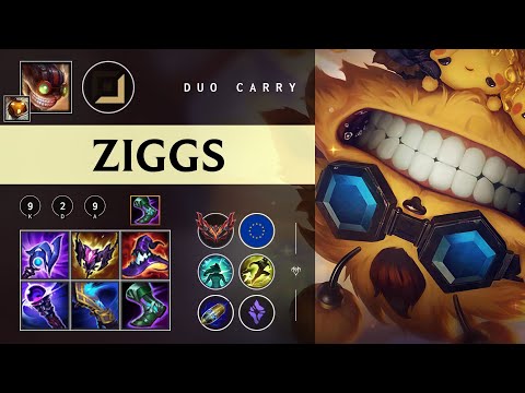 Ziggs Carry vs Jhin - EUW Grandmaster Patch 26.01