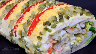 Rollo salado de pan de molde