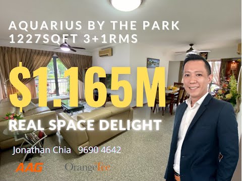 Aquarius By The Park, 1227sqft spacious 3 bedrooms plus Utility