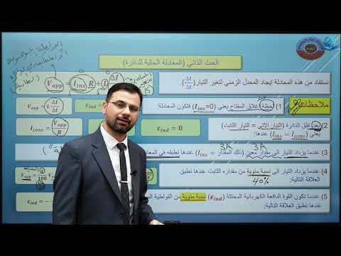 فيزياء السادس الاعدادي - الفصل الثاني - الحث الذاتي المعادلة الحثية للدائرة