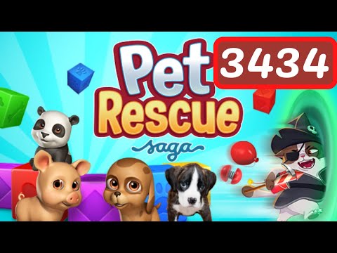 Pet Rescue Saga Level 3434 - No Boosters