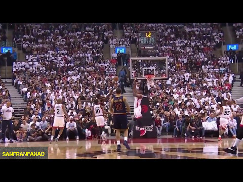 Serge Ibaka Blocks Shumpert's Shot Into the Front Row | Raptors vs Cavaliers Game 3 | NBA HD