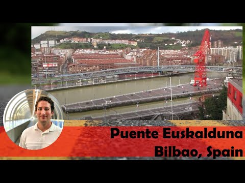 Puente Euskalduna em Bilbao, Espanha