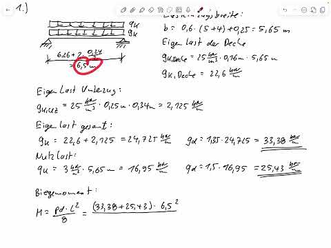 Aufg. 14 Plattenbalken - Biegebemessung - Anschluss Druckgurt (Klausur WiSe 24/25)