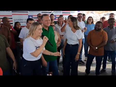Gov. Do Maranhão,  Juntamente  com  a Prefeita  De Gonçalves  Dias,  Suane Dias , entrega  obras .