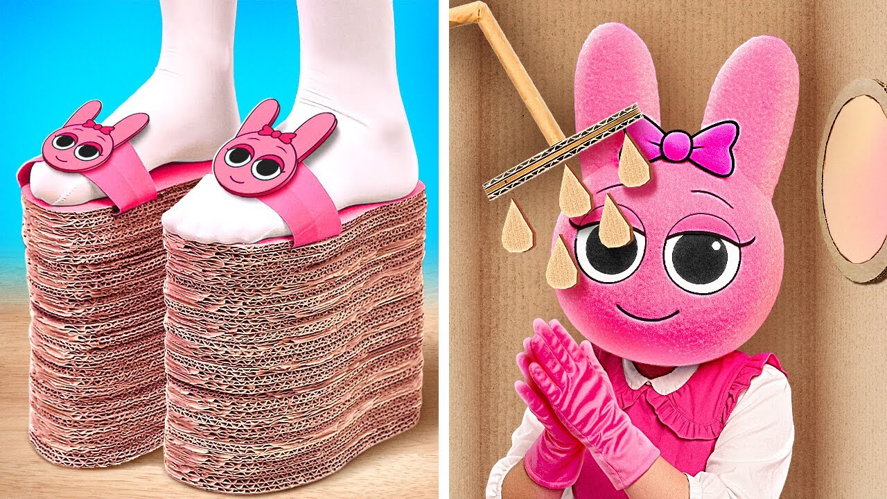 GLOW UP LINDO DA PINKI! 💖✨ Artesanato de Papelão para um Makeover TOTAL! 📦✂️