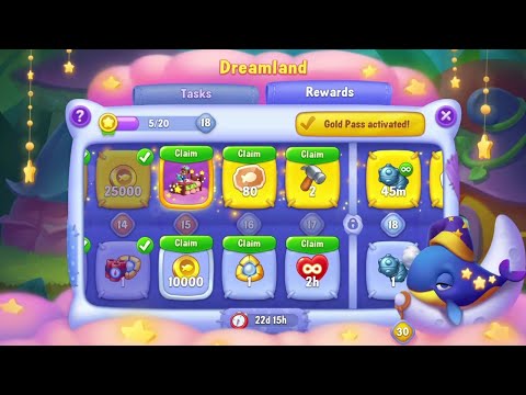 @Fishdom Win Strikes Level 6320 - 6323, Dreamland Event Level 17 Unlocked