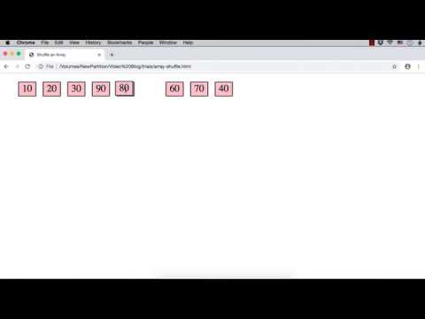 Javascript Shuffle Array Items Using Fisher Yates Method