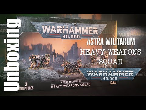 Unboxing Heavy Weapons Squad Astra Militarum Warhammer 40K #unboxing