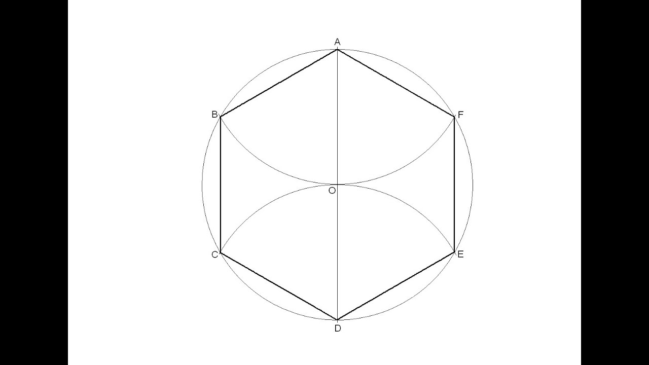 How to draw a regular hexagon inscribed in a circle