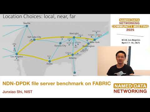 NDN-DPDK file server benchmark on FABRIC @ NDN Community Meeting 2025