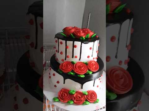 Royal Chocolate Bloom Cake 🍫🌹 | Elegance in Every Layer#ChocolateFlowerCake #RedRoseCake