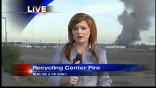 preview picture of video 'Crews battle South Valley recycling center fire'