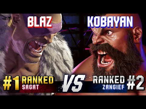 SF6 ▰ BLAZ (#1 Ranked Sagat) vs KOBAYAN (#2 Ranked Zangief) ▰ High Level Gameplay