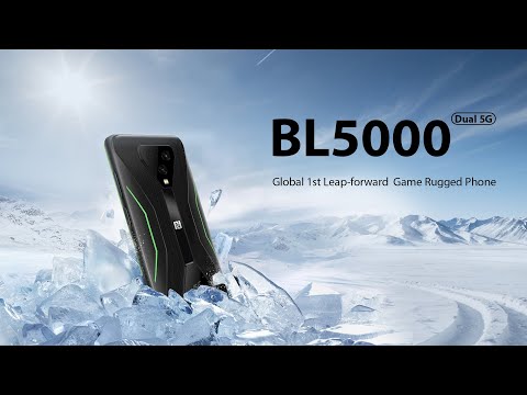 Blackview BL5000 5G 8 / 128GB Dviejų SIM kortelių išmanusis telefonas, juoda ir žalia (BL5000-GN / BV) video