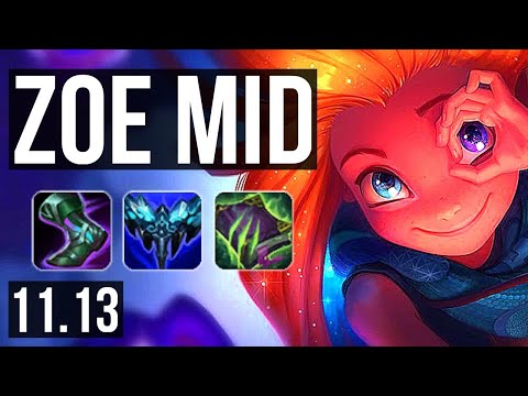 ZOE vs LEBLANC (MID) | 6/0/7, 700+ games, 900K mastery, Dominating | KR Grandmaster | v11.13