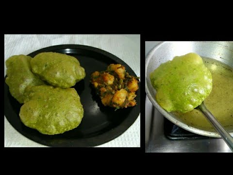 ಪಾಲಕ್ ಪೂರಿ / Lunch box Recipe / How To Make Palak Poori In Kannada / Breakfast Recipe in Kannada Video