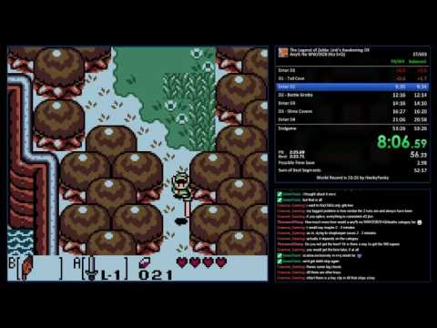LADX any% no WW/OOB (no S+Q) - 52:59.11 [Former World Record]