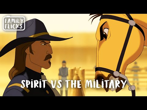 Spirit vs The Army | Spirit: Stallion of the Cimarron (2002) | Family Flicks