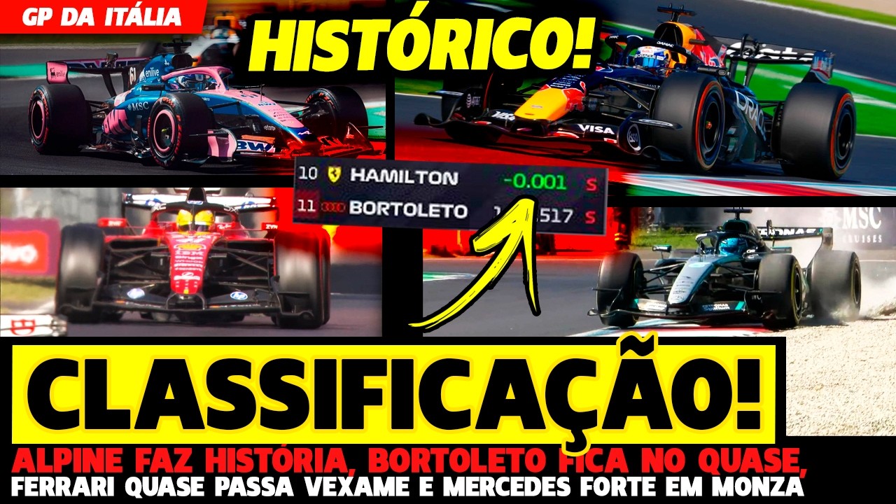 🚨CLASSIFICAÇÃO HISTÓRICA: POLE INESPERADA, QUASE VEXAME DA FERRARI E GASLY VOA | FÓRMULA 1