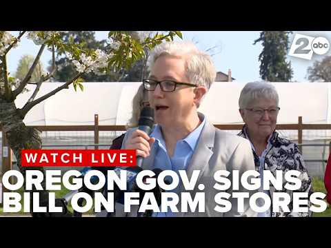Oregon Governor Tina Kotek signs a bill on farm stand permits