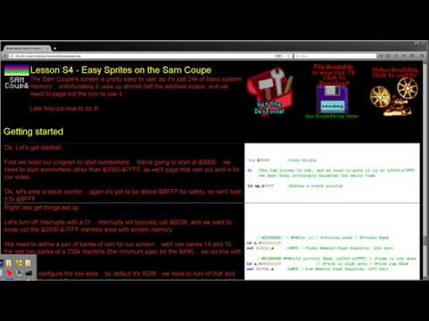 Easy Sprites on the Sam Coupe - Simple Z80 Assembly Lesson S4