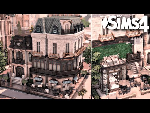 Parisian Bistro | The sims 4 | Stop motion Speed build |  Cozy Bistro Kit
