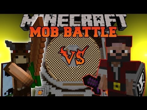 PopularMMOs - BADASS MINOTAUR VS. PIRATE CAPTAIN - Minecraft Mob Battles - Better Dungeons Mod Battle