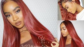 ARMENIAN PURE STRAIGHT | 360 FRONTAL | RED COLOR REFRESH |FLAT IRON BODY WAVES | VIRGIN HEAD HAIR