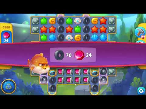Fishdom 5866 Hard Level - 18 moves - NO BooSTERS