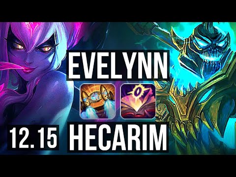 EVELYNN vs HECARIM (JNG) | 6/0/5, 1400+ games, 900K mastery, Dominating | EUW Master | 12.15