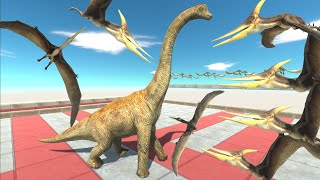 Pteranodon attack on Dinosaurs - Animal Revolt Battle Simulator