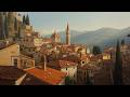 Tuscany Italy Hilltop Village Vintage Painting Frame TV Art Display 2 Hour Screensaver