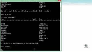 Oracle - SQL - Alter Table
