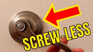 Remove a Door Knob with No Screws Showing | Installing a New Door Handle