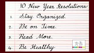 New Year 2025, new year resolutions for students, english #cursivewriting practice for beginner