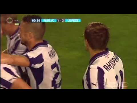 Jarmo Ahjupera gólja a Puskás Akadémia-Újpest FC meccsen