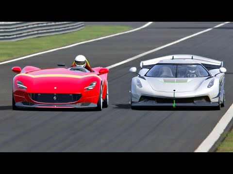 Ferrari Monza SP1 vs Koenigsegg Jesko - Monza