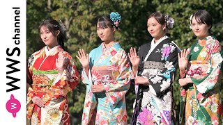 玉田志織・大角ゆき・川瀬莉子・尾碕真花、艶やかな着物姿で2025年の目標を語る「1つ1つのお仕事を一生懸命に！」＜オスカープロモーション2025年新春晴れ着撮影会＞