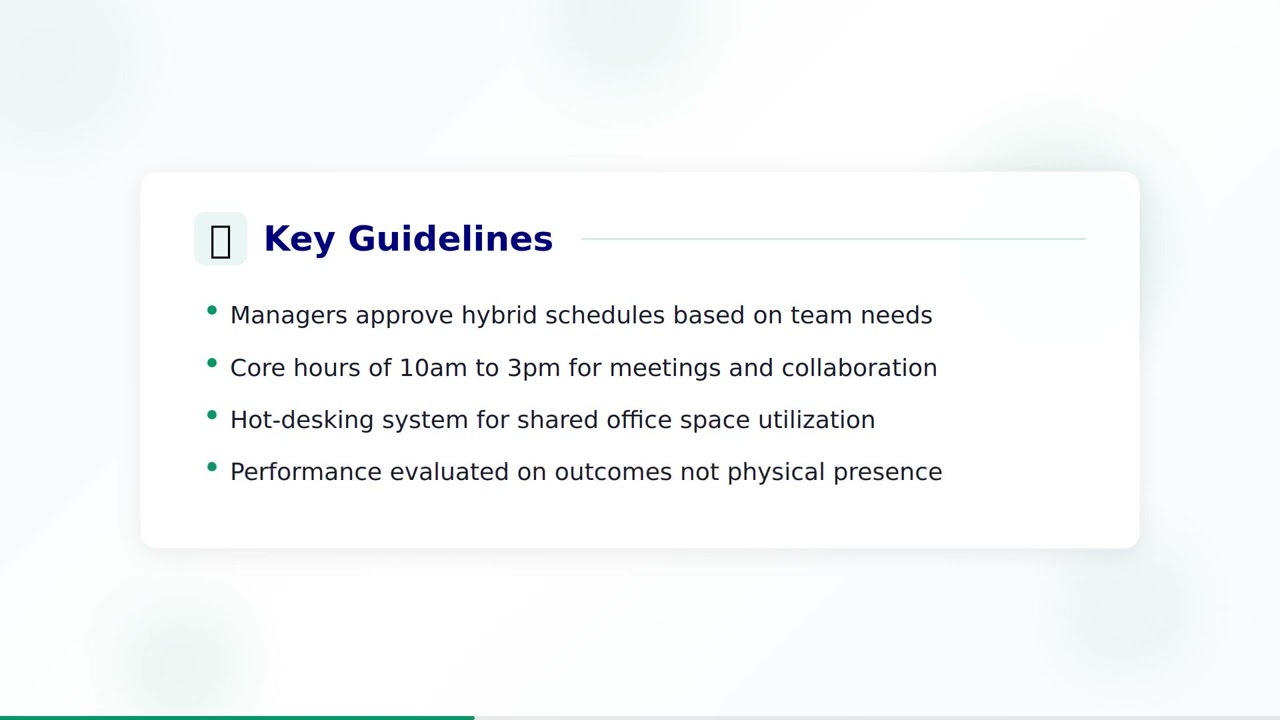 Hybrid Work Policy Framework