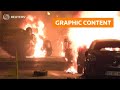 WARNING: GRAPHIC CONTENT - Second night of unrest after French police kills teen