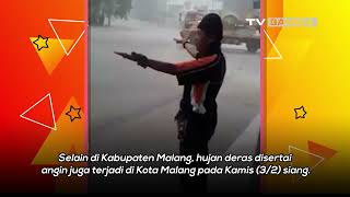 Diterjang Angin Kencang, 4 Rumah dan 1 Mobil di Malang Tertimpa Pohon