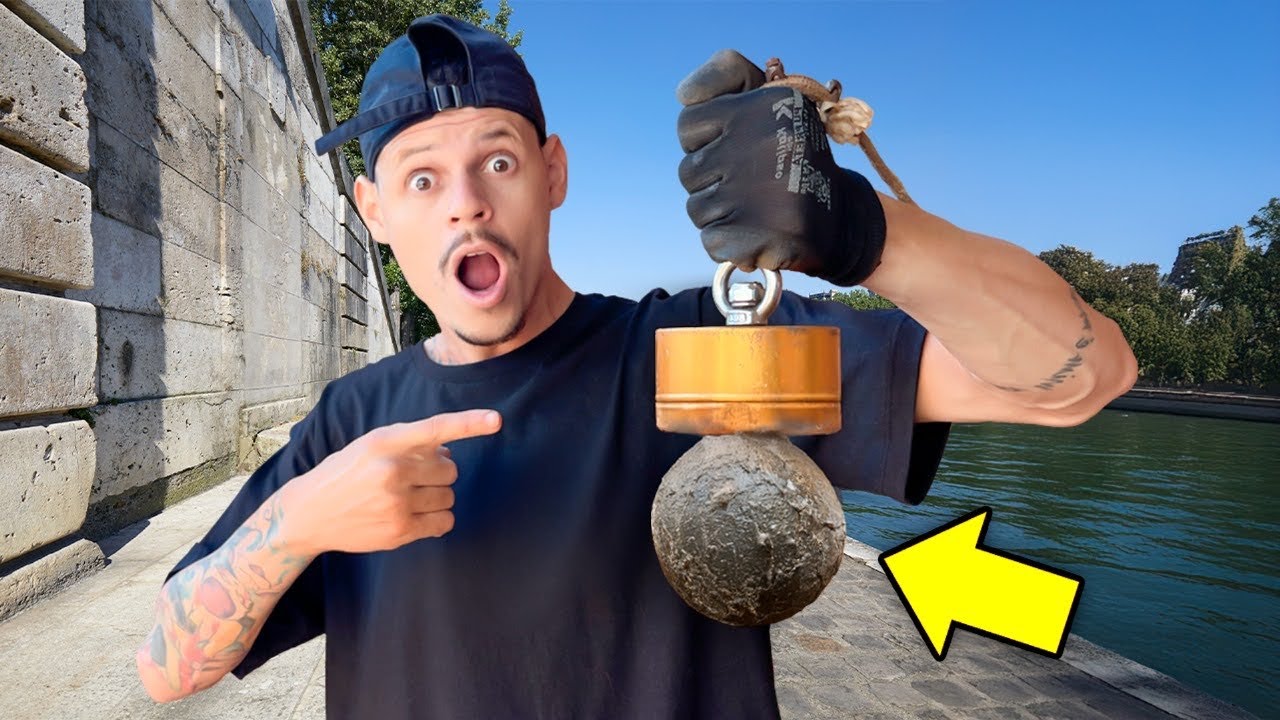 Pesquei uma BOLA DE CANHÃO com o SUPER IMÃ