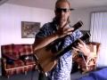 Shaman song on weird 2 neck guitar, русская гитара, шаман