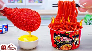 🍗 So Flavorful Miniature Fried Chicken With Spicy Noodles Recipe | ASMR Cooking Mini Food