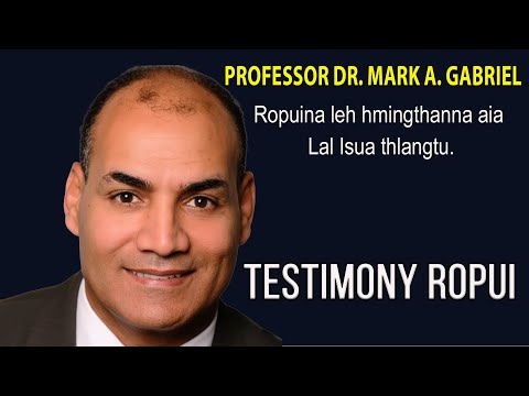 Professor ropui | Dr. Mark A. Gabriel | Ropuina aia Lal Isua thlangtu.